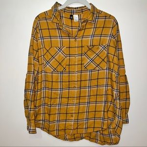 Yellow Plaid Button Down